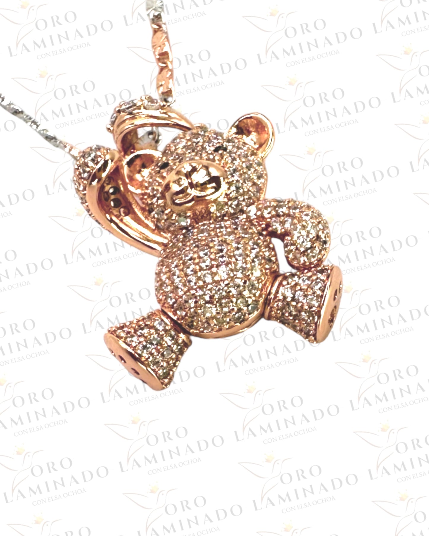 High Quality Bear necklace silver rose gold Y99