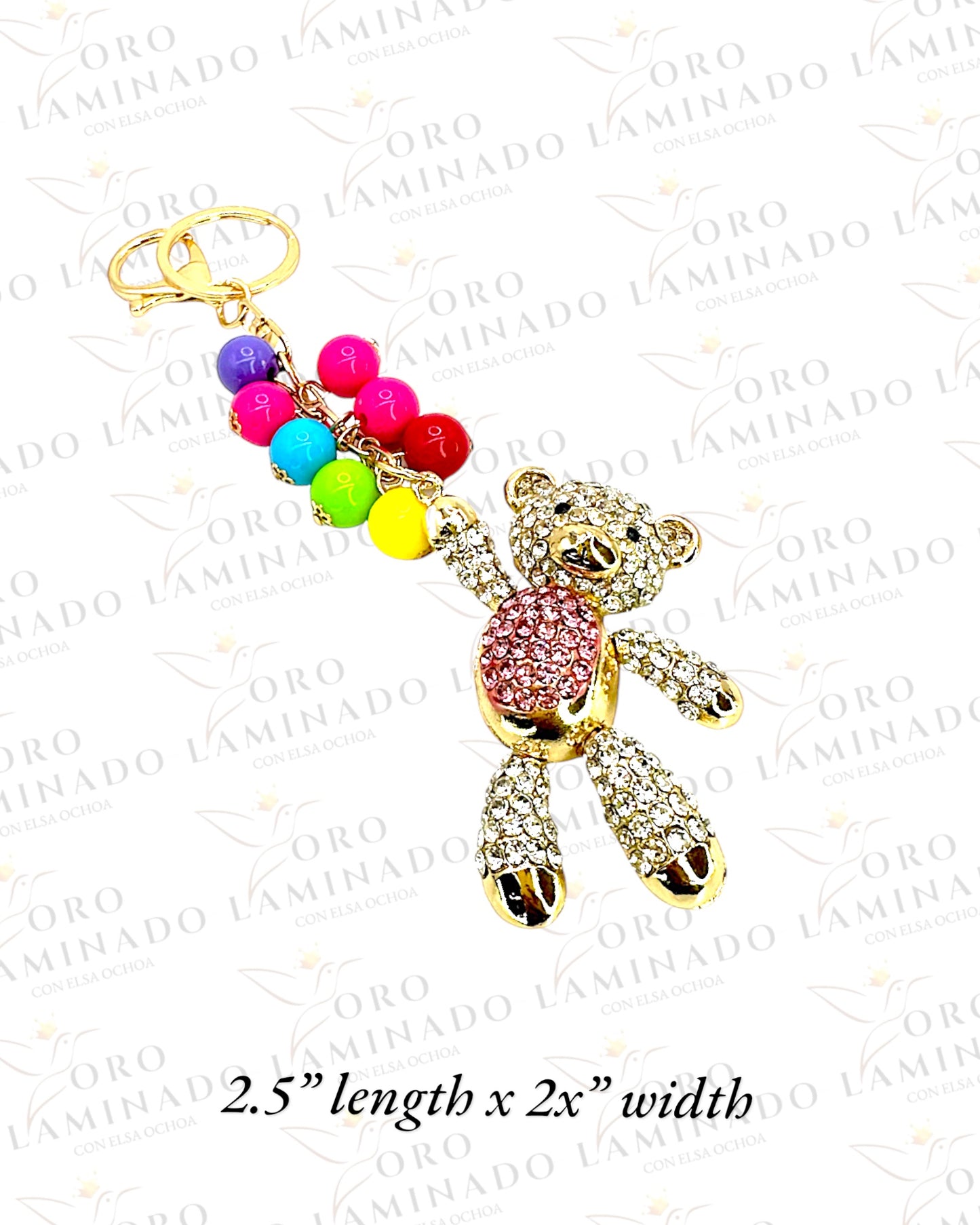 Bear keychain with balloons B329