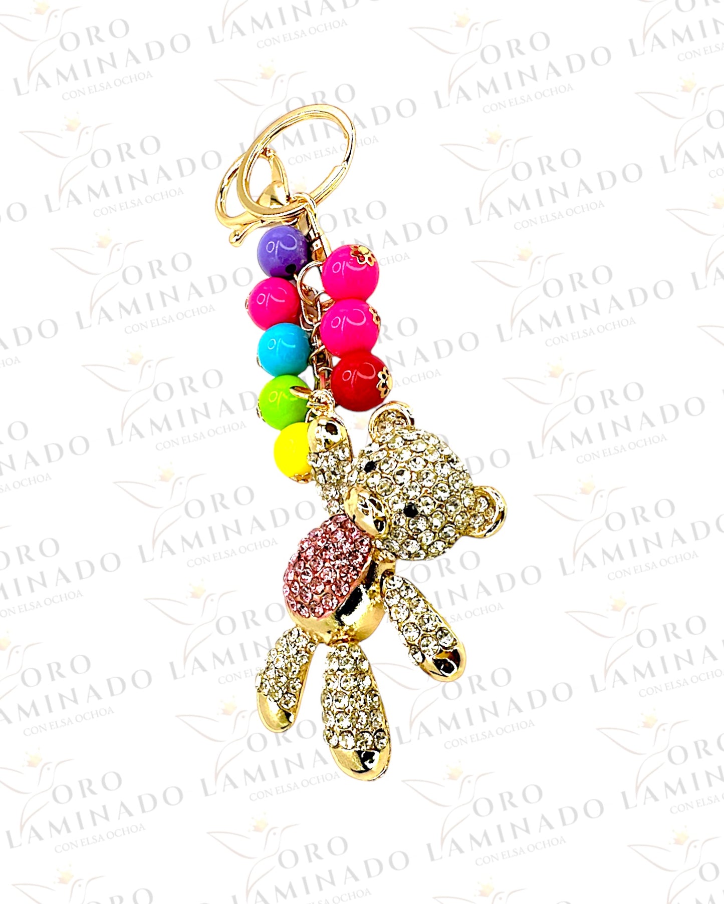 Bear keychain with balloons B329