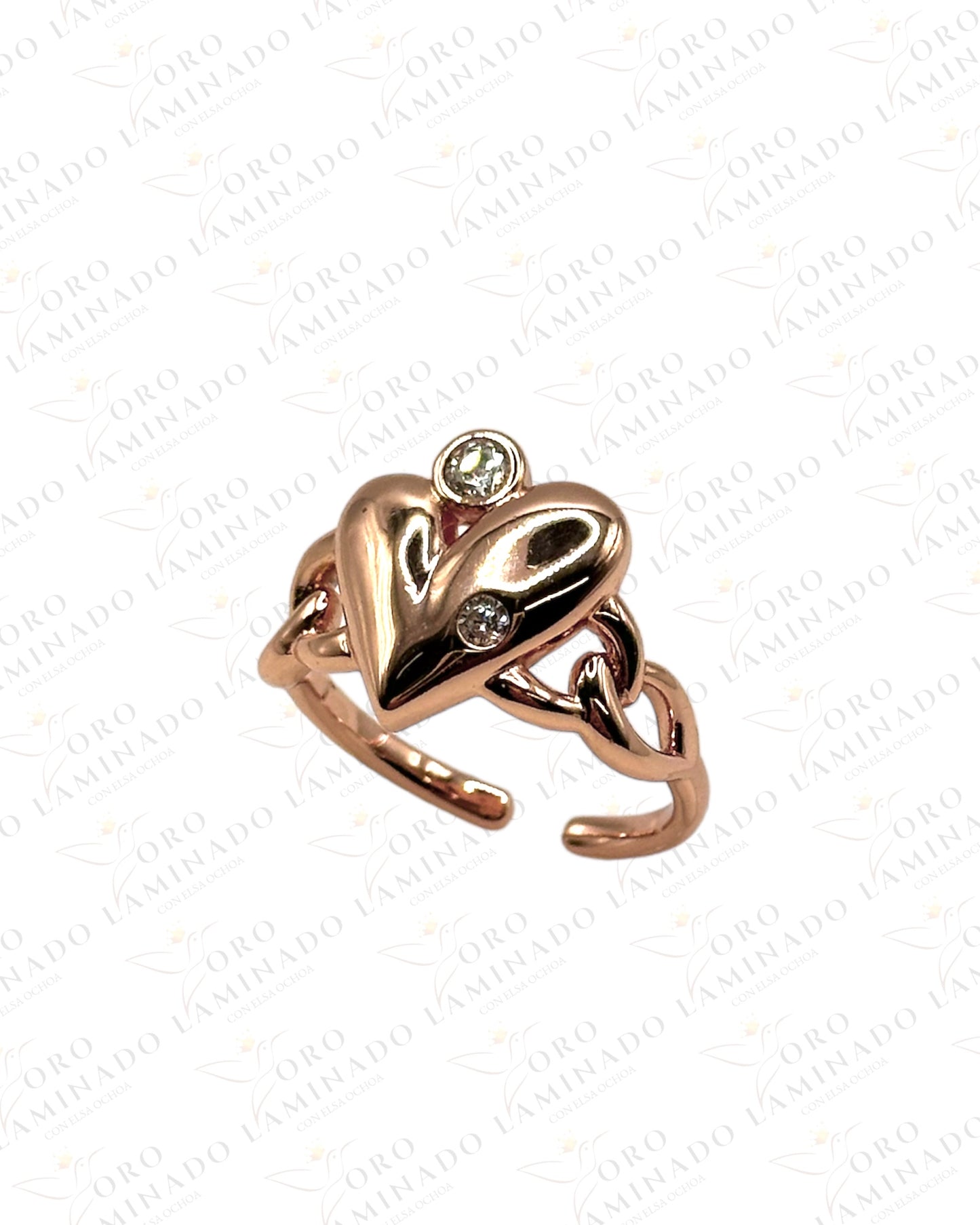 Rose Gold Heart Ring B124