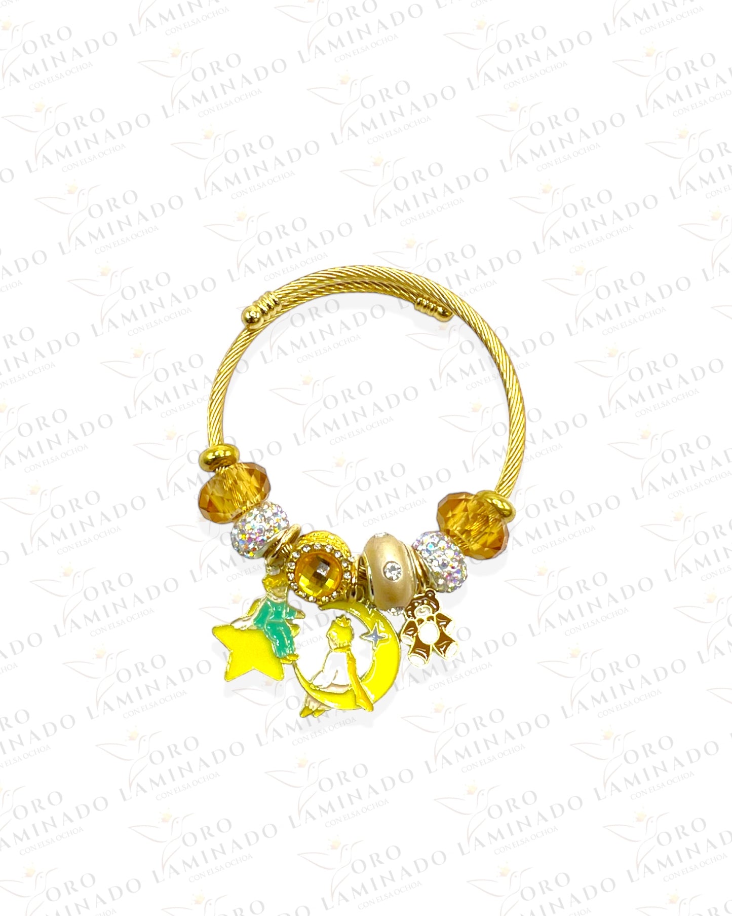 Charm Bracelet Yellow Gold Moon B26