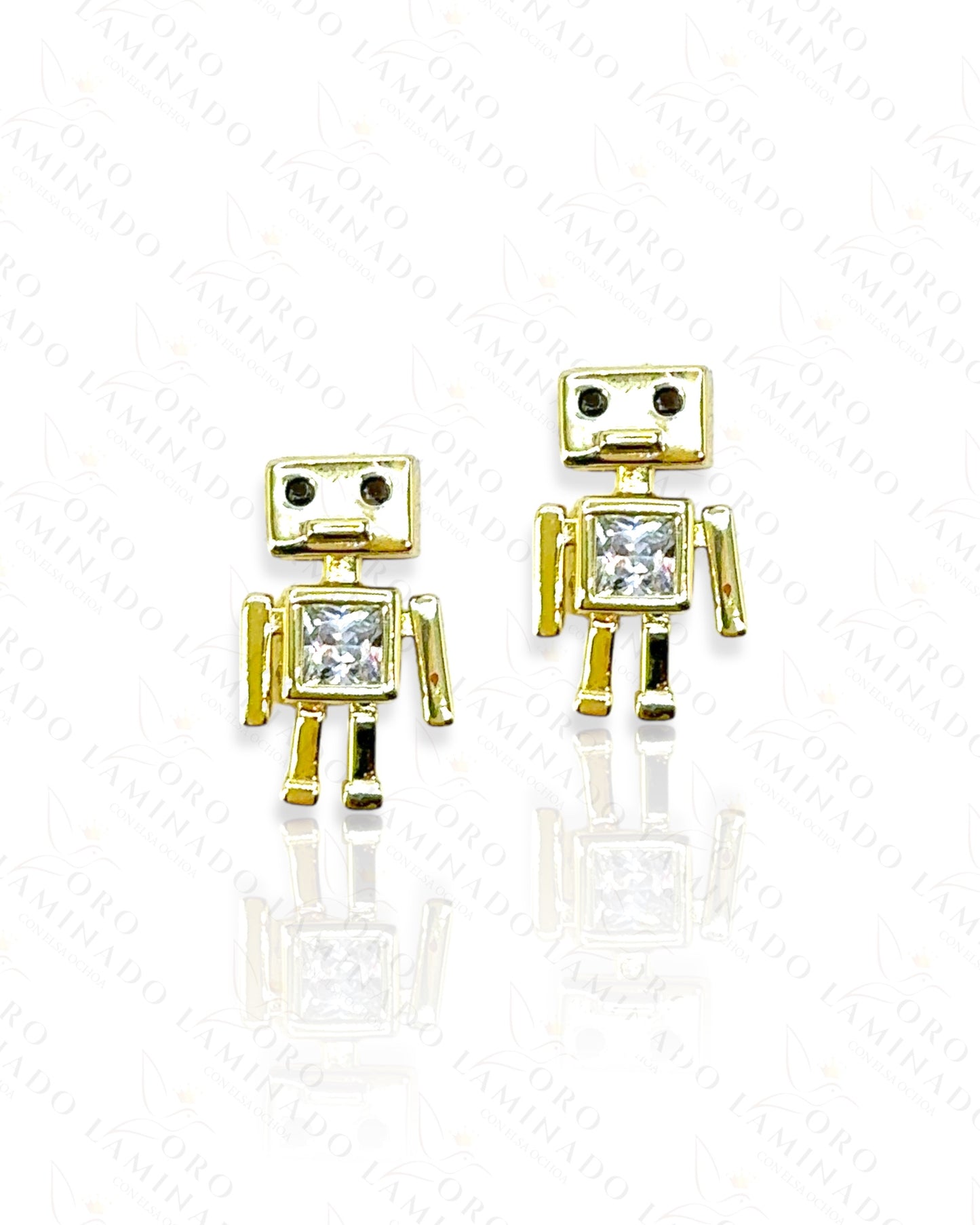 High Quality Small Robot Earrings B58