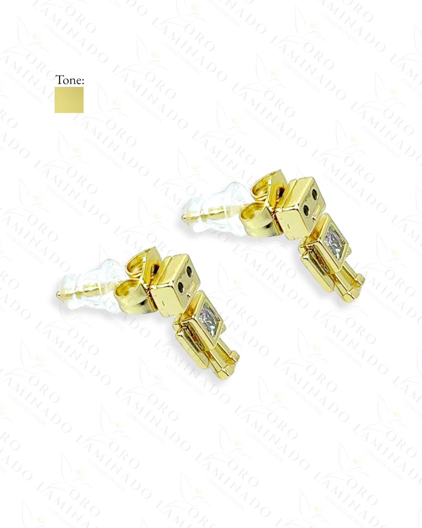 High Quality Small Robot Earrings B58