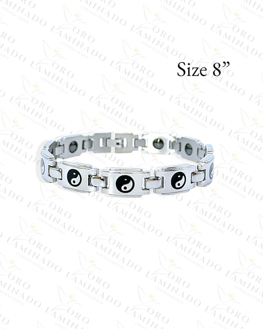 Stainless Steel Ying-Yang Symbol Bracelet Y135