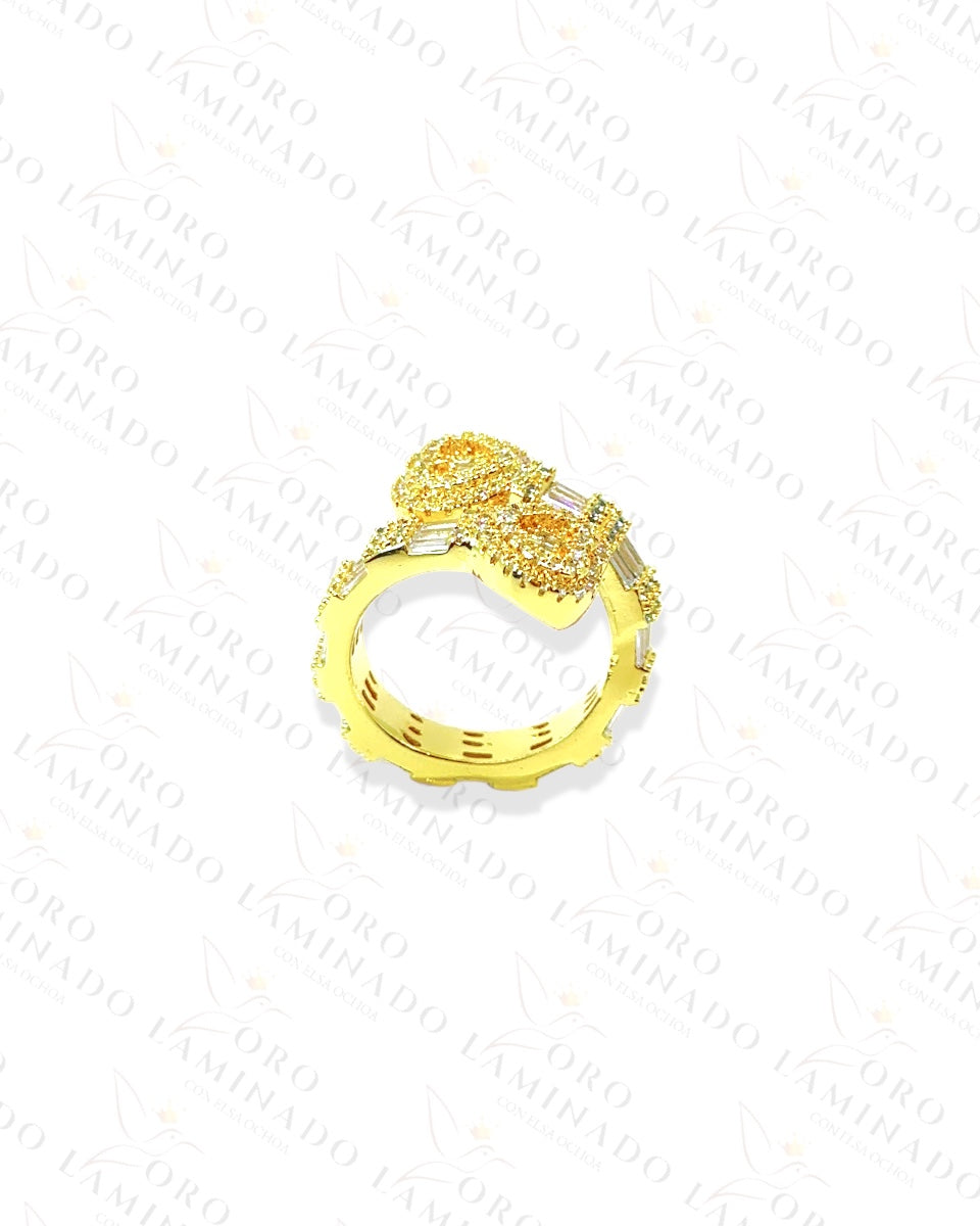 Double Heart Crystal Ring C289