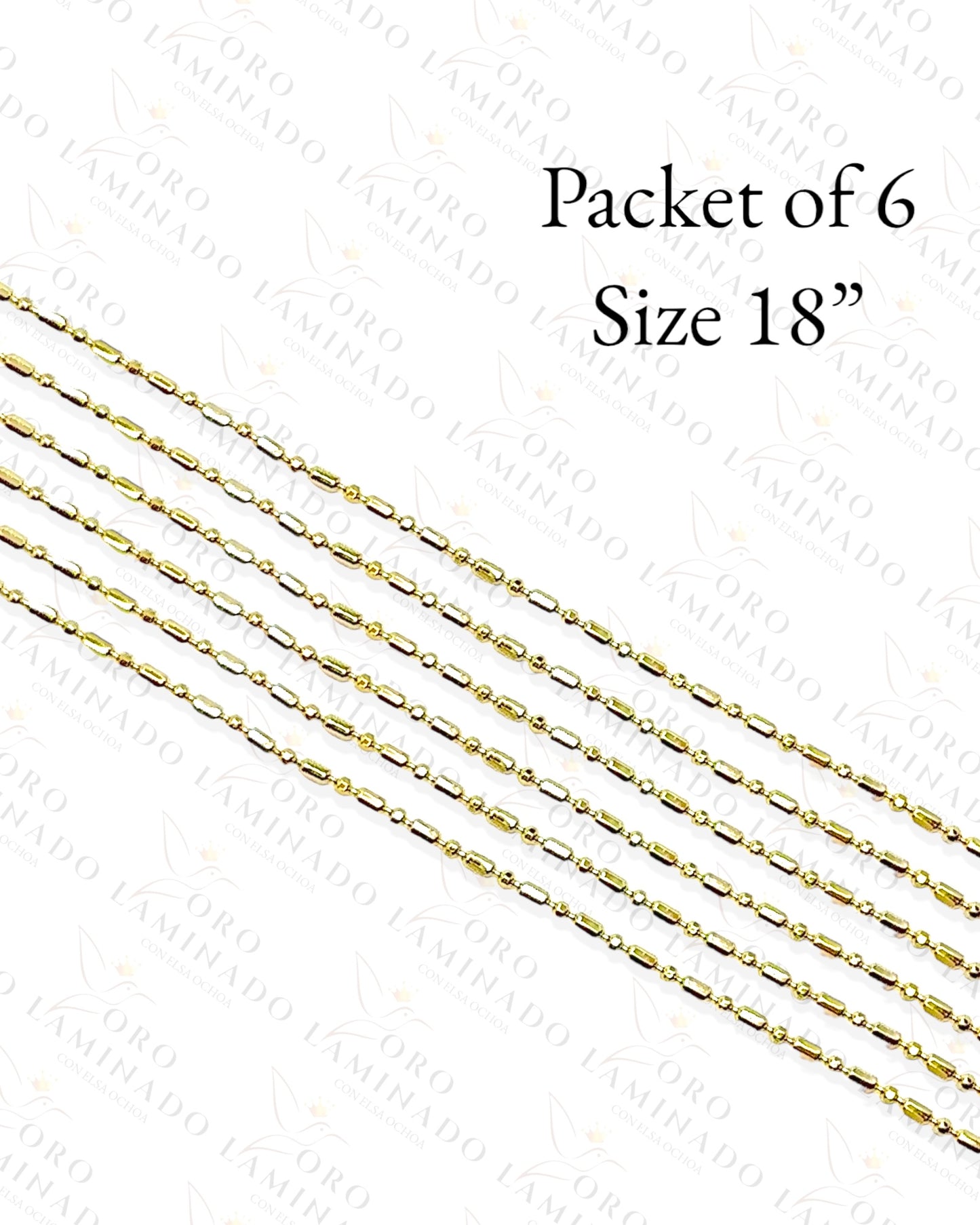 High Quality Packet of 6 Pebbles Design Chain Size 18"