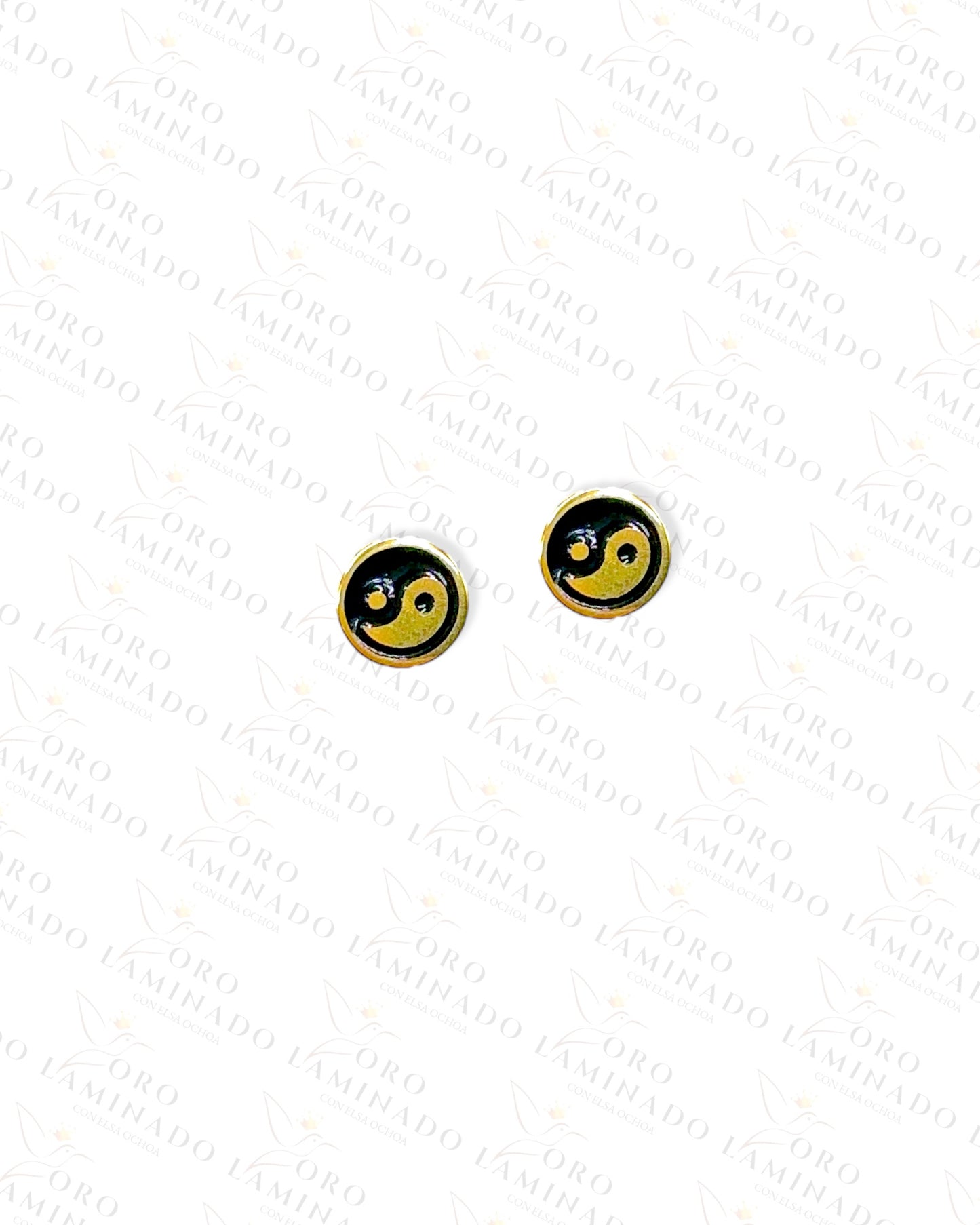 Men Stainless Steel Yin-Yang Earrings C338