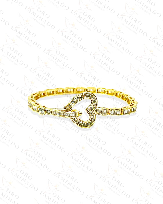 High Quality Diamond Heart Bracelet R106