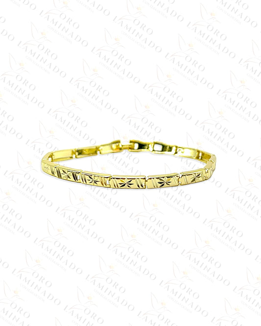 High Quality Plain Gold Bracelet Y215