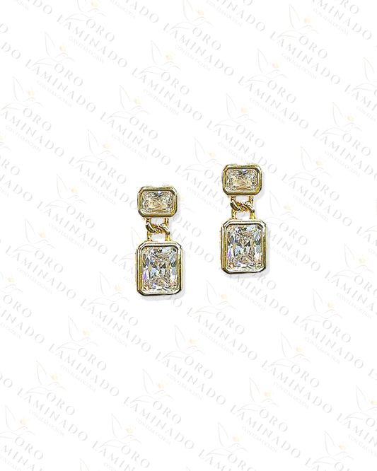 High Quality Square Diamond Earrings G181