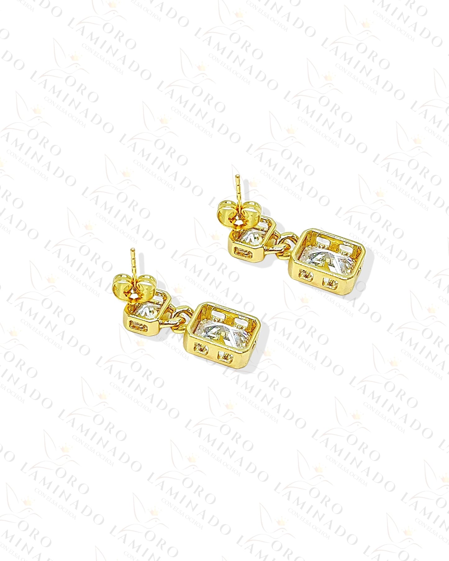 High Quality Square Diamond Earrings G181