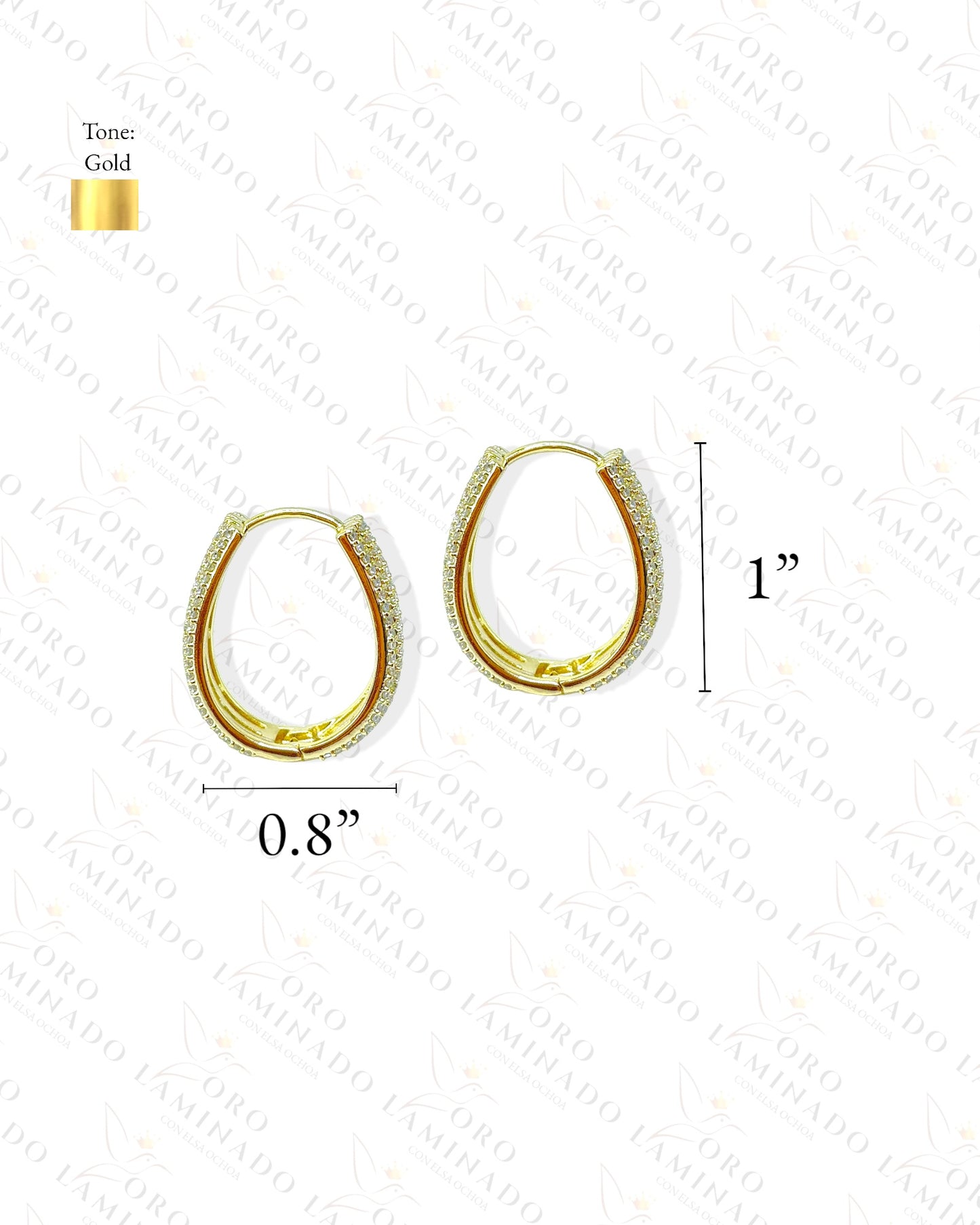 High Quality Diamond Hoop Earrings B23