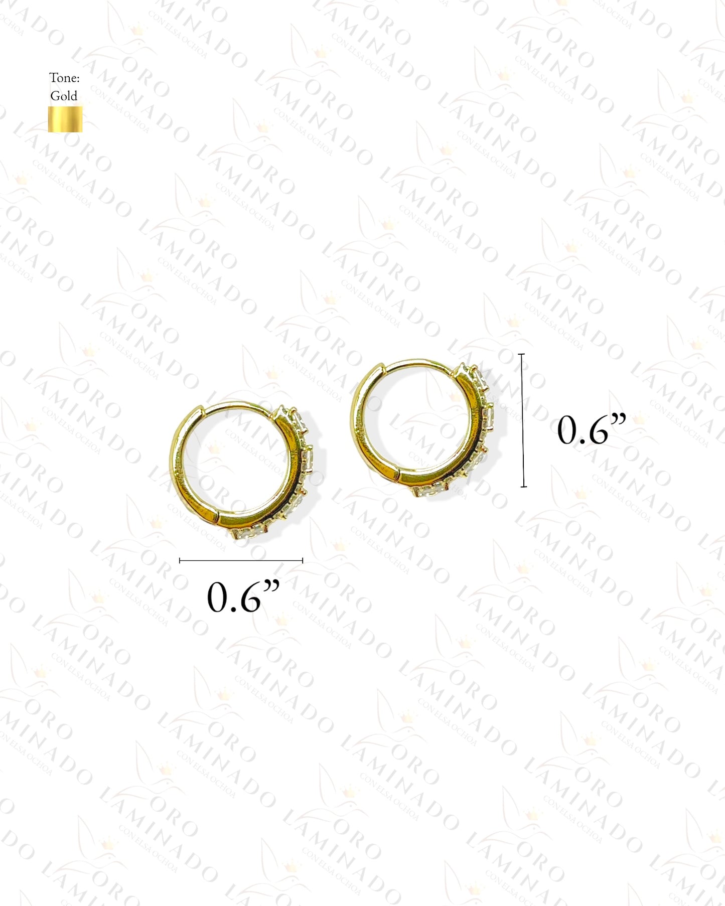 High Quality Small Diamond Hoop Earrings Y100