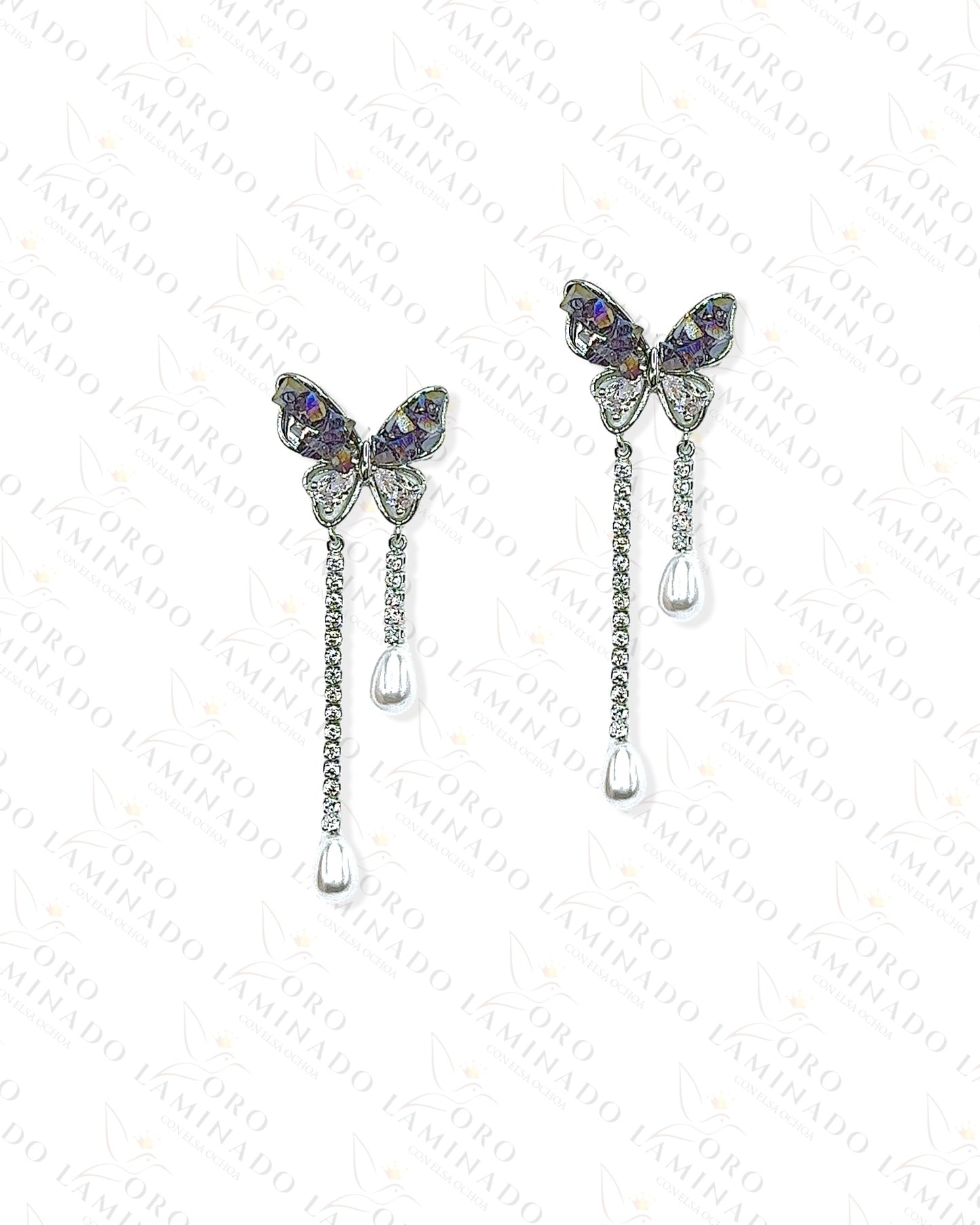 High Quality Butterfly with Pearl Earrings G229