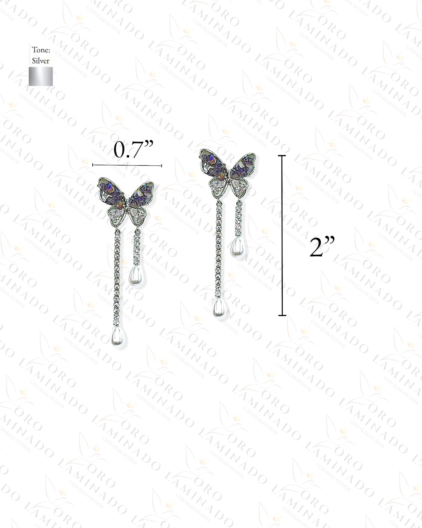 High Quality Butterfly with Pearl Earrings G229