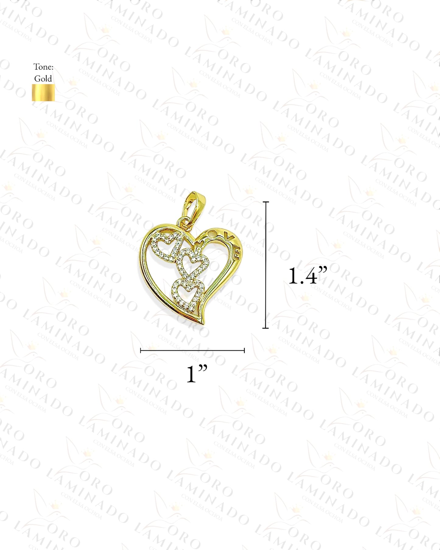 Heart with "LOVE" Pendant B25