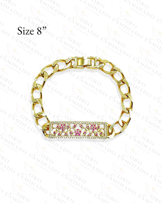 High Quality Flower Plaque Bracelet B201