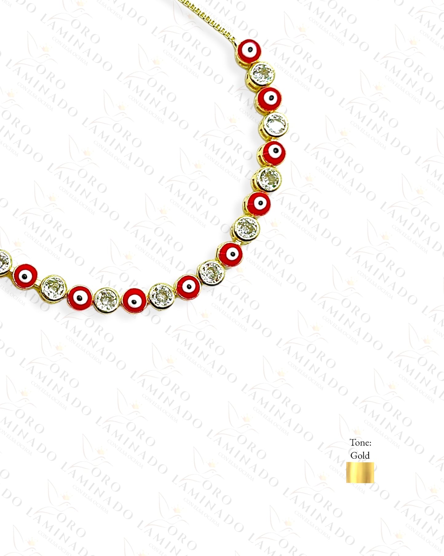 Small Red Eye Adjustable Bracelet B42