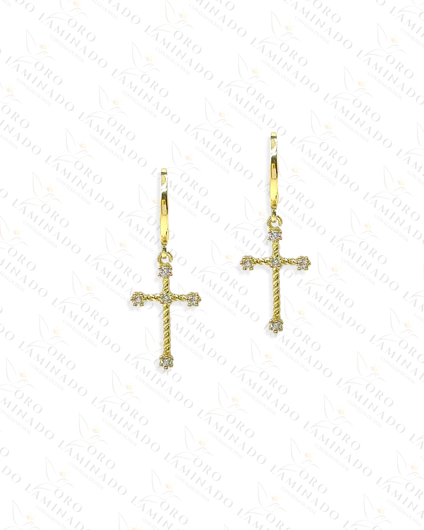 High Quality Small Cross Hoop Earrings Y282