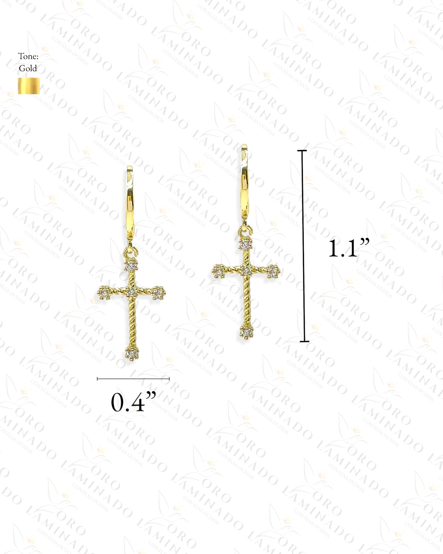 High Quality Small Cross Hoop Earrings Y282