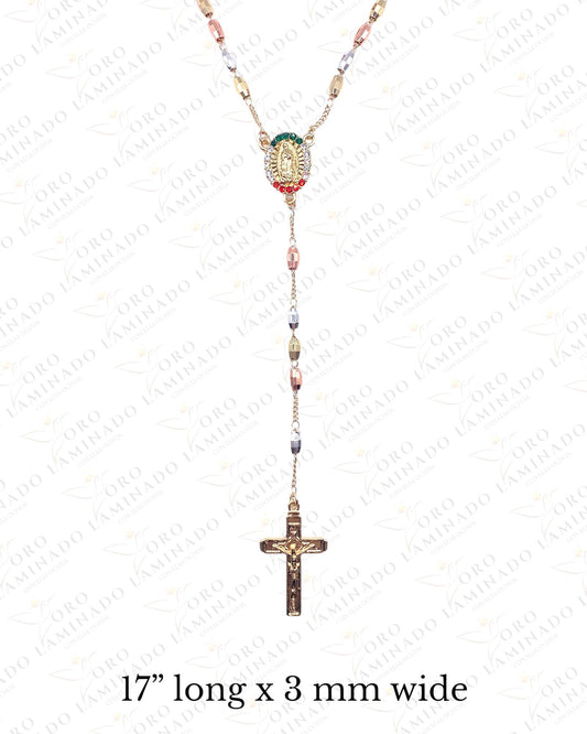 17” Virgen de Guadalupe Rosary Tri-Color B96