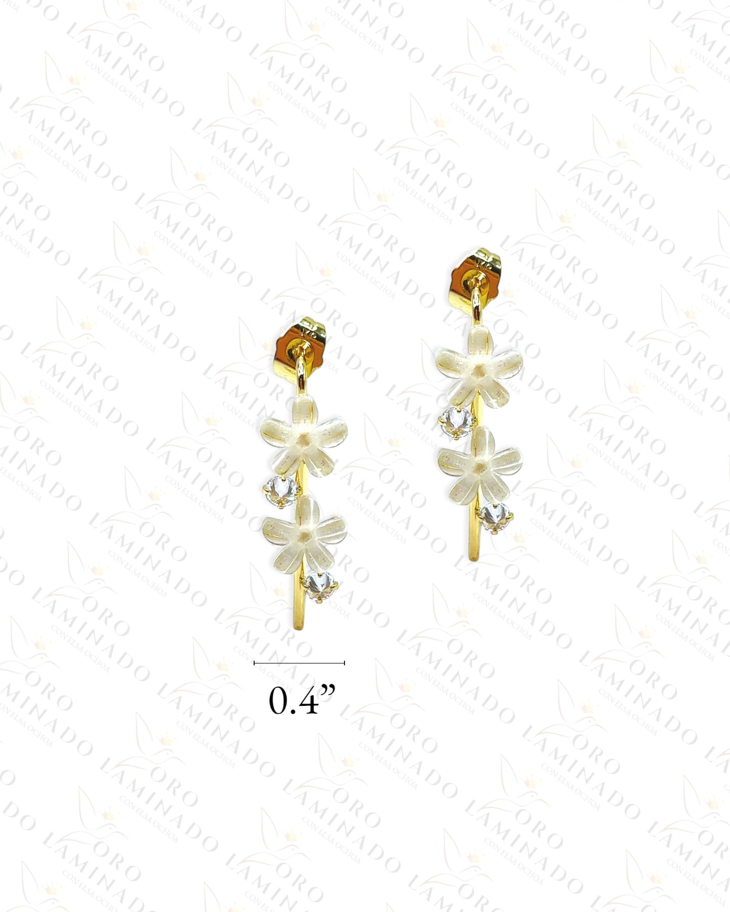 High Quality Square Flower Earrings Y78