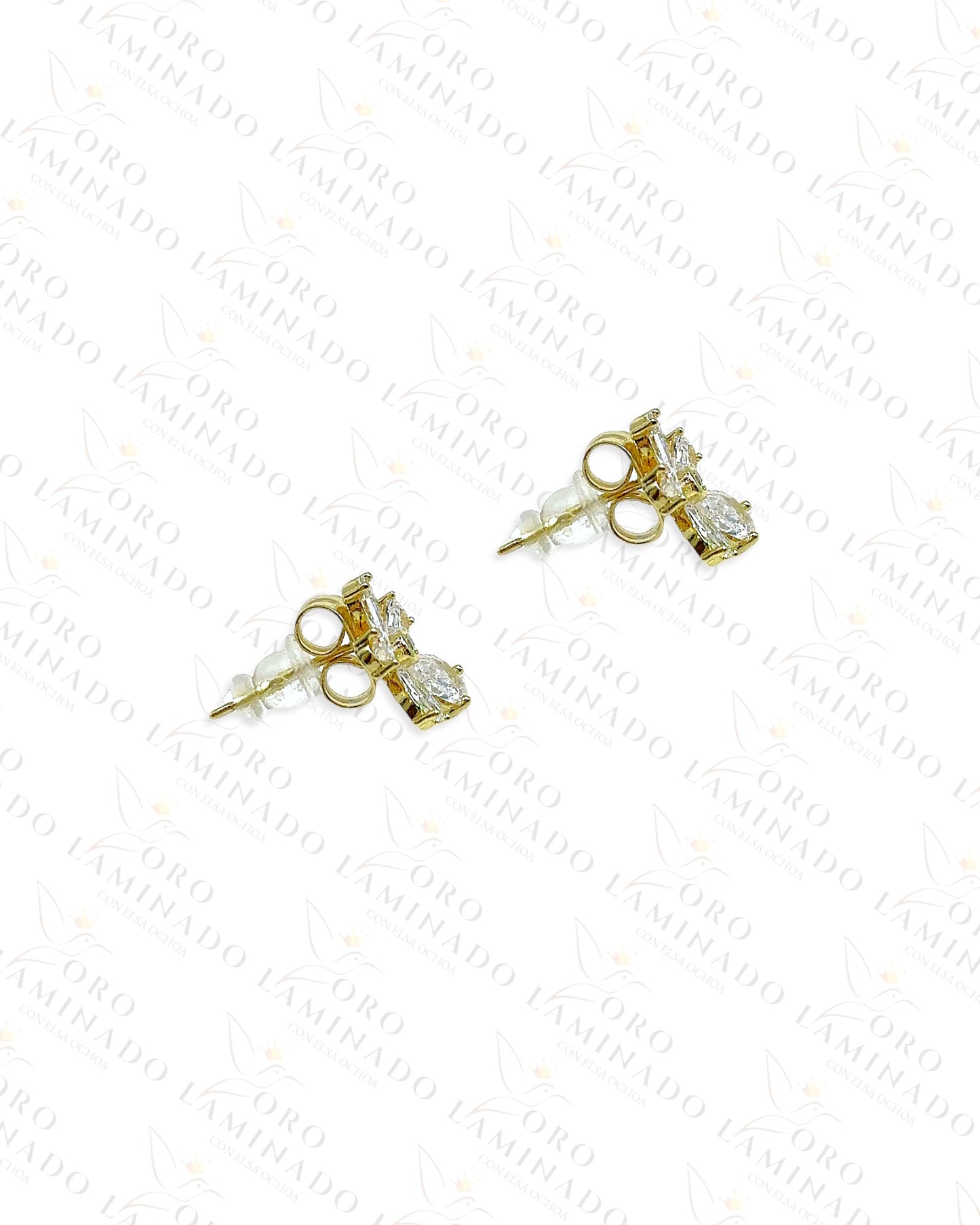 High Quality Diamond Flower Earrings Y375