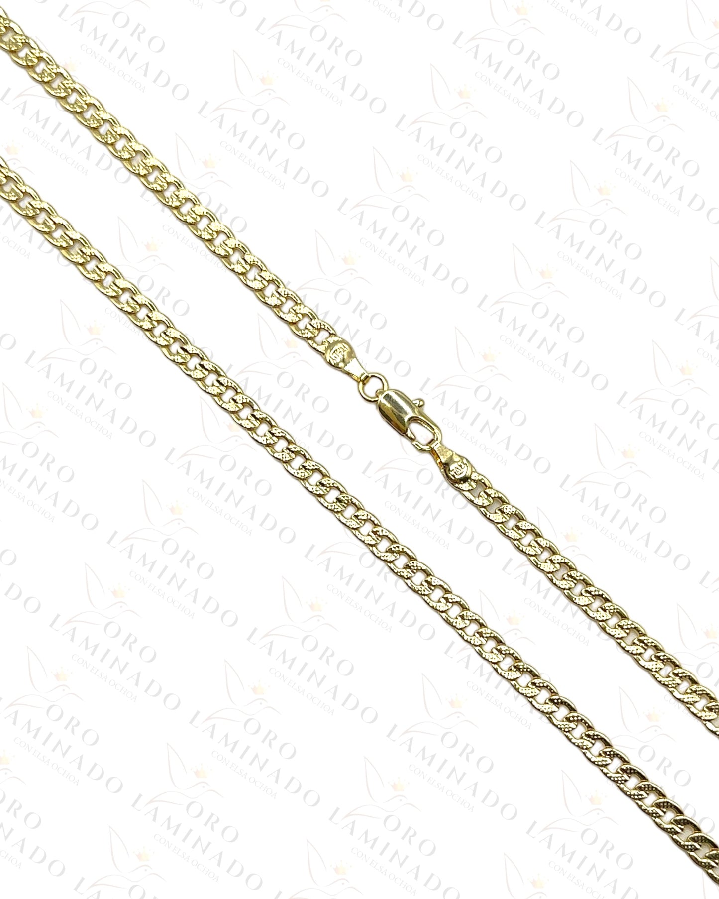 Gold Filled 18” 4mm Cuban Chains with Diamond Effect (Pack of 6) Y385