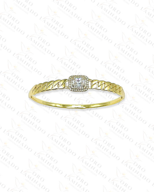 High Quality Square Diamond Bangle Bracelet Y394