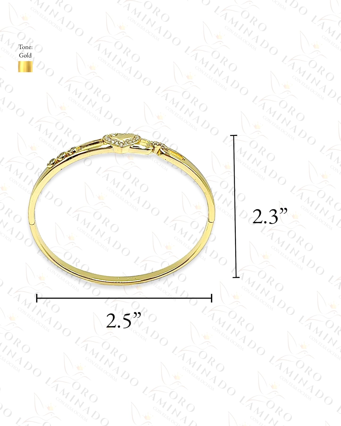 High Quality Heart Bangle Bracelet Y395