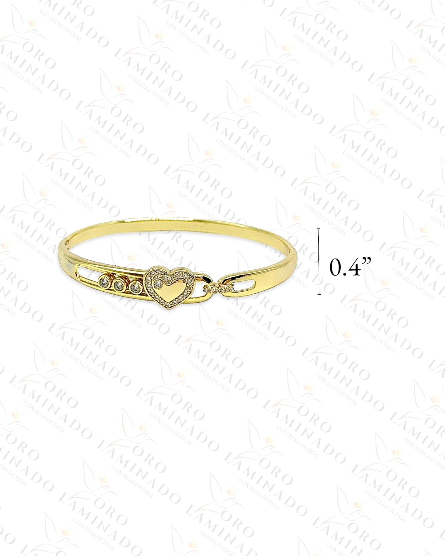 High Quality Heart Bangle Bracelet Y395