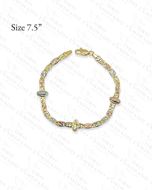 Three Tones Virgen de Guadalupe Bracelet Y412