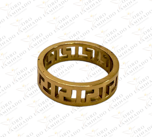 Gold ring with lines R205