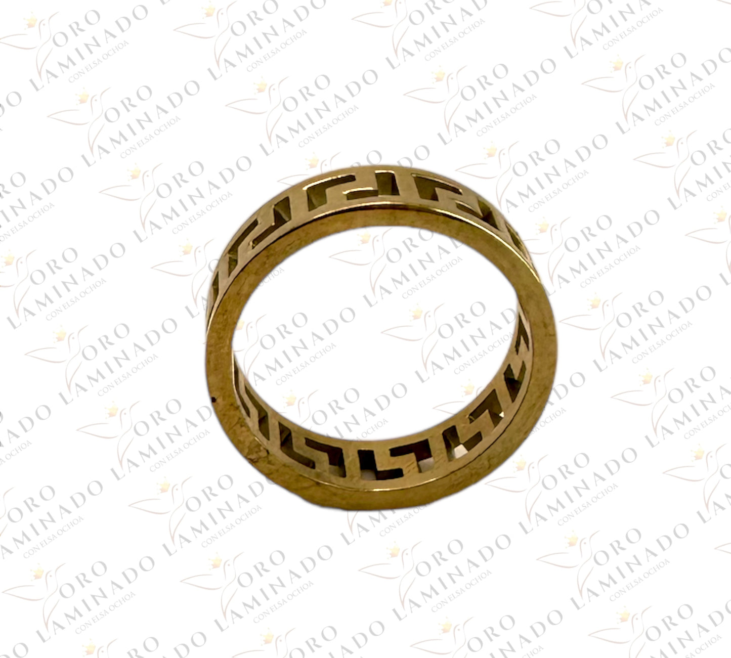 Gold ring with lines R205