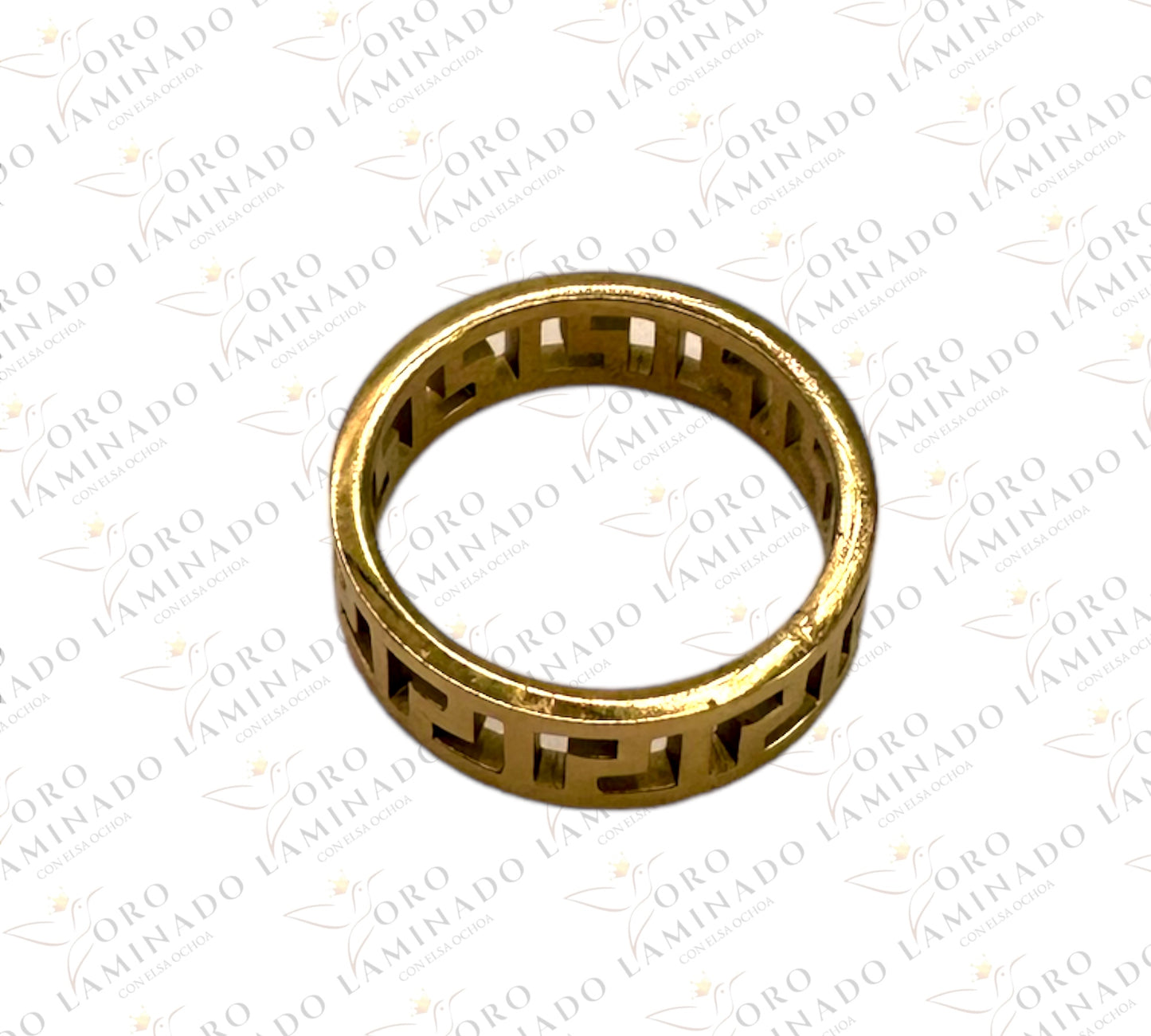 Gold ring with lines R205