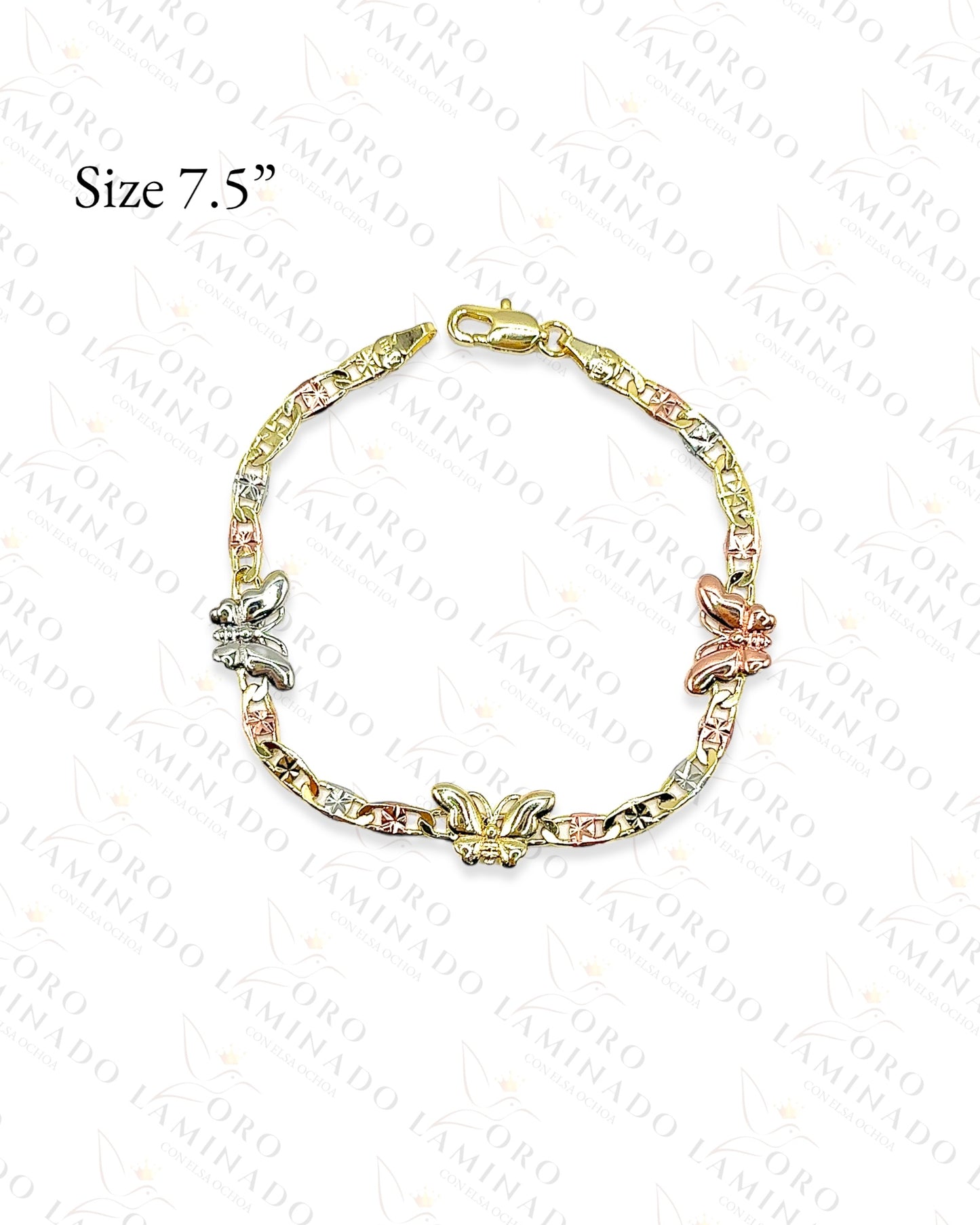 Three Tones Butterfly Bracelet Y416