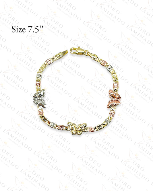 Three Tones Butterfly Bracelet Y416