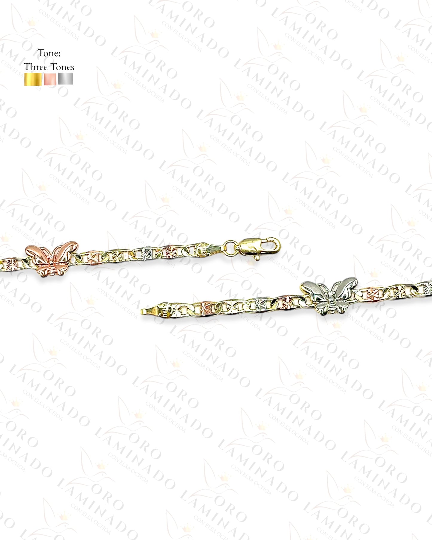 Three Tones Butterfly Bracelet Y416