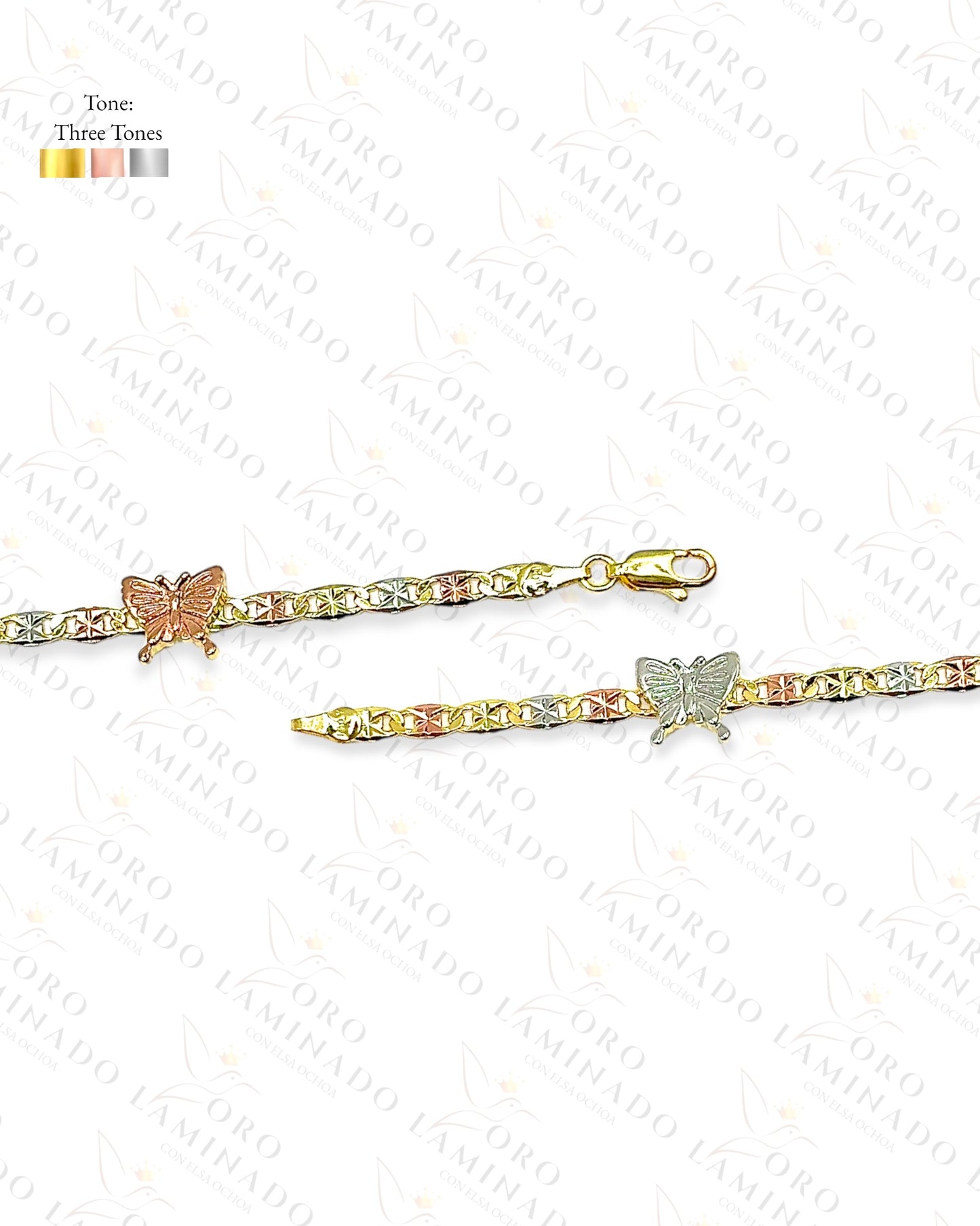 Three Tones Butterfly Bracelet Y417