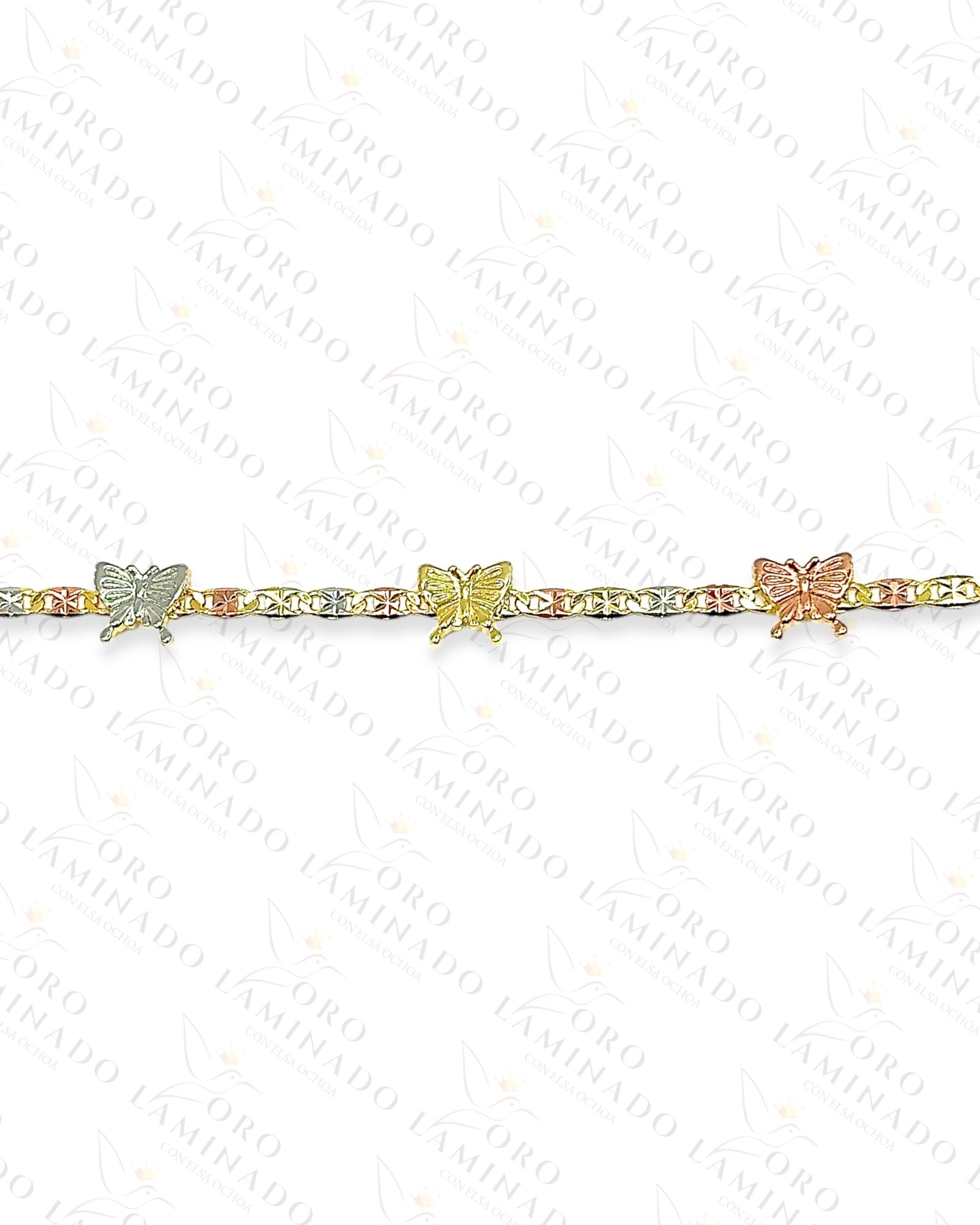 Three Tones Butterfly Bracelet Y417