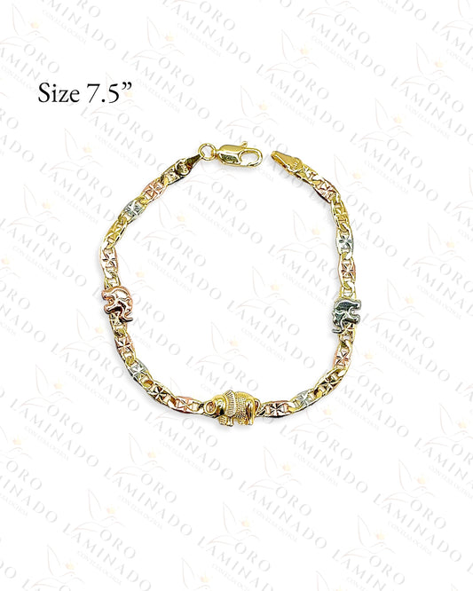 Three Tones Elephant Bracelet Y418