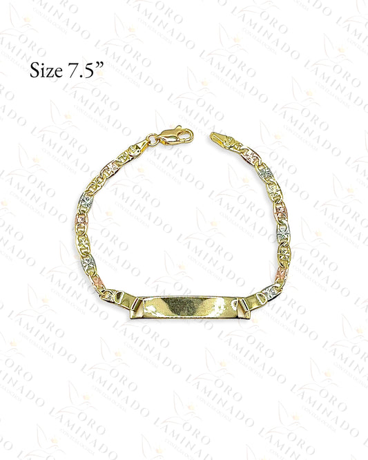 Three Tones Plaque Bracelet Y419