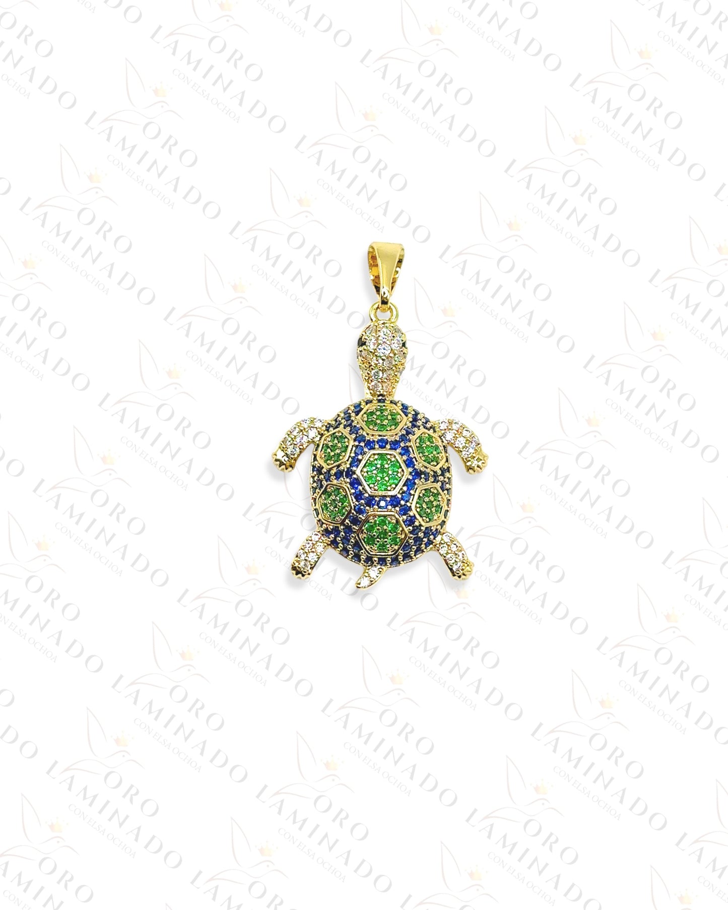 High Quality Blue and Green Turtle Pendant Y433