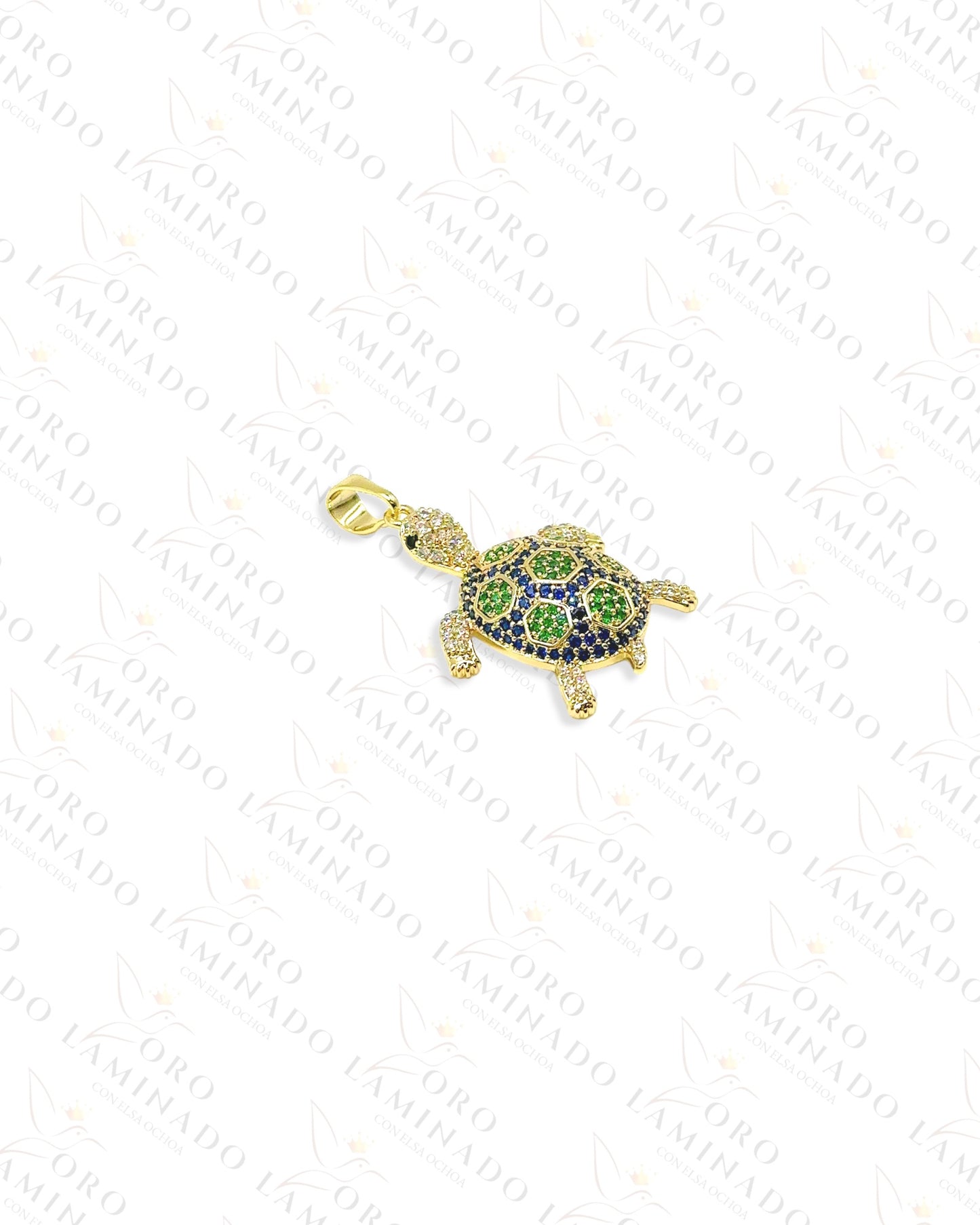 High Quality Blue and Green Turtle Pendant Y433