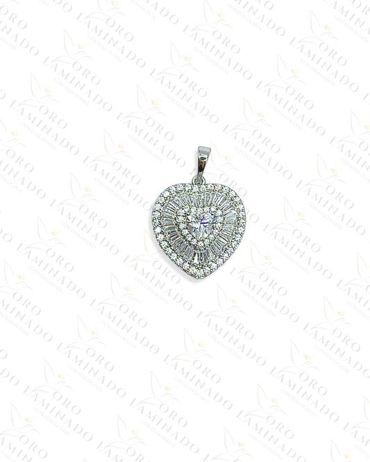 High Quality Silver Heart Pendant Y438