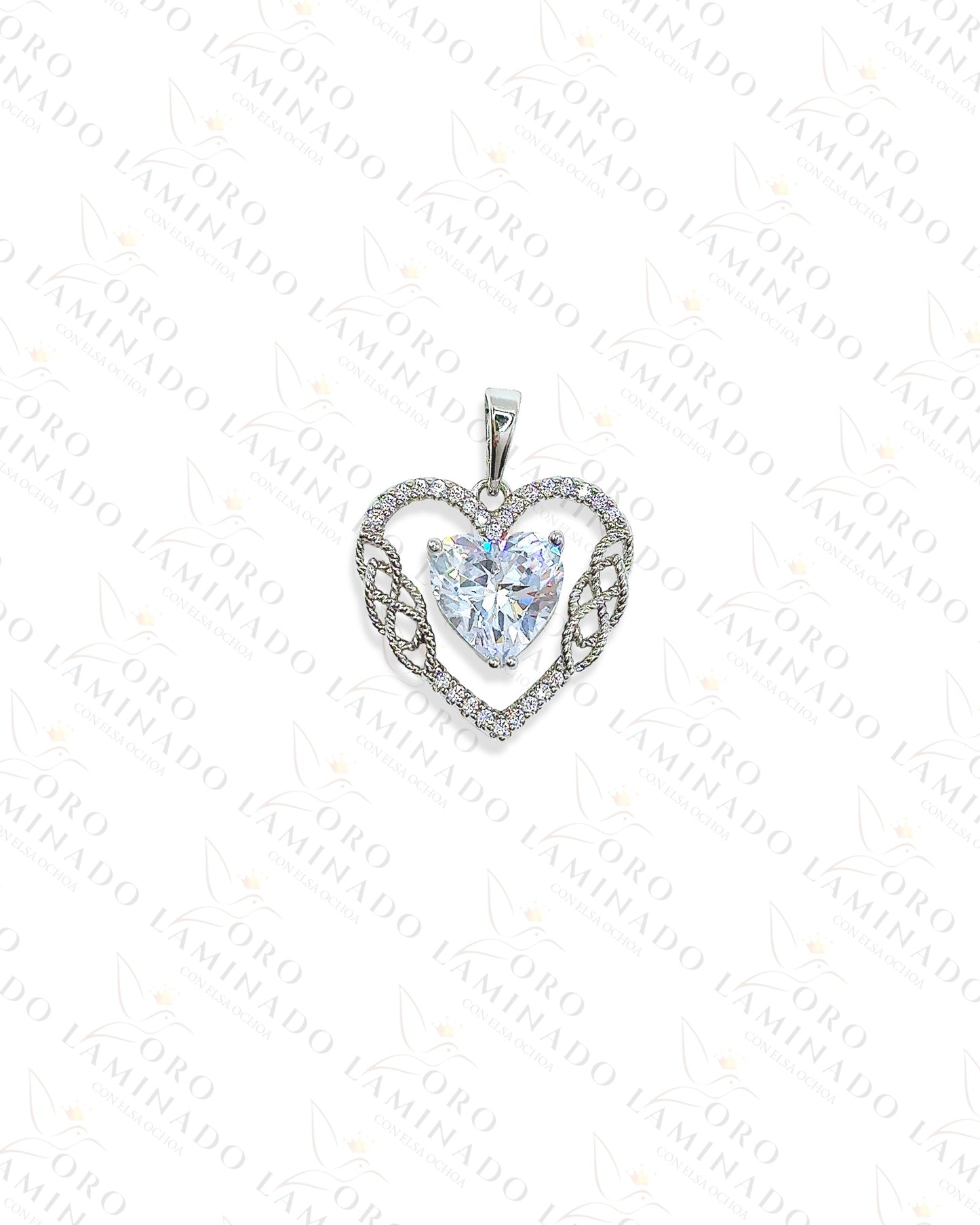 High Quality Silver Design Heart Pendant Y439