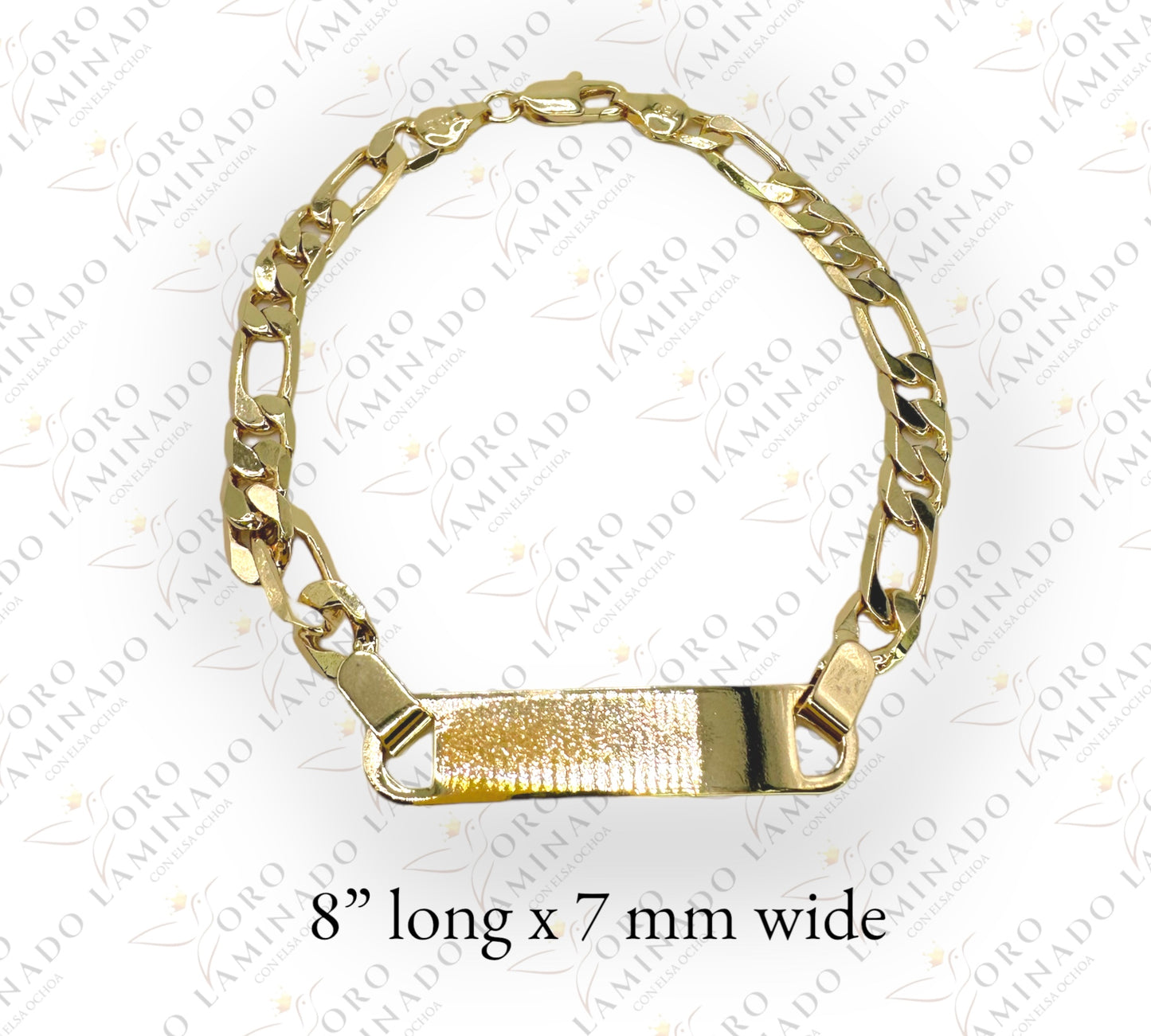 Figaro plaque bracelet (pack of 6) G87