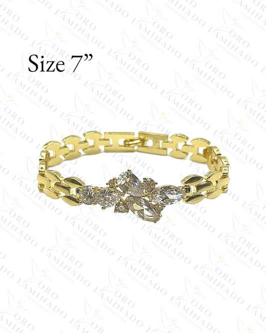 High Quality Chain Bracelet with Diamonds Y442