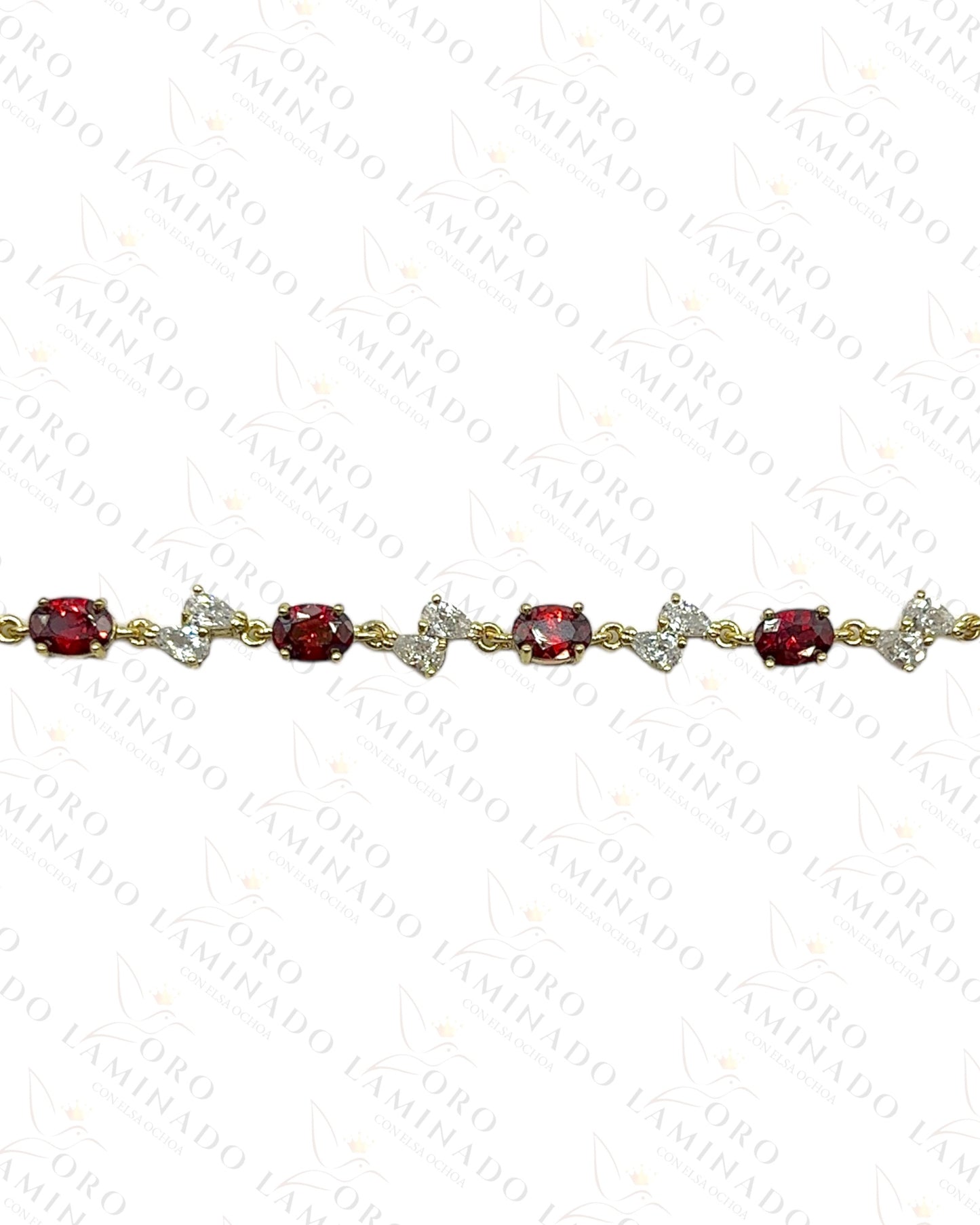 High Quality Red and Clear Stones Bracelet Y443