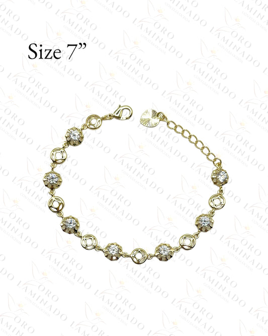 High Quality Circle Chain with Stones Bracelet Y444